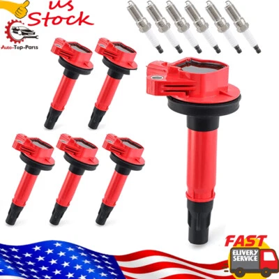 Juego de 6 bobinas de encendido y bujías para Ford Flex Taurus Edge Lincoln MKZ Foto 1 de 4