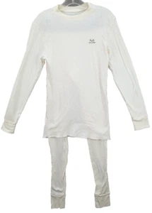 Realtree Thermal Underwear Set Men's Small White Heavyweight Cotton Top & Bottom - Picture 1 of 13