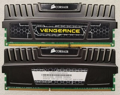 ✅Barette Mémoire Corsair DDR3 8Gb (2x4Gb) 1600Mhz CL9 CMZ8GX3M2A1600C9 - Bild 1 von 2