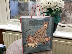 TinTin Snowy Herge carrier bag collectible rare - Picture 1 of 5