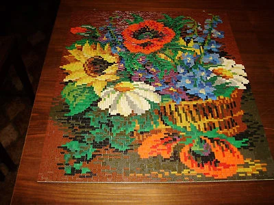 5 Ministeckbilder - komplett gesteckt und zum Aufhängen - alle 53,2 x 46,6 cm - - Bild 1 von 4