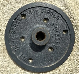 VINTAGE 6 X 3/8 INCH LATHE FACEPLATE NO.806177 HUB MEASURES 1-3/8" O.D. - Picture 1 of 7