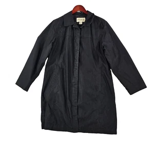 Gabardina Eddie Bauer Para Hombres Chaqueta Botón Bolsillos Frontales Cuello Negro Grande - Imagen 1 de 9