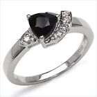 Edler Diamant Black Saphir Ring 925 Stsilber Rhodiniert