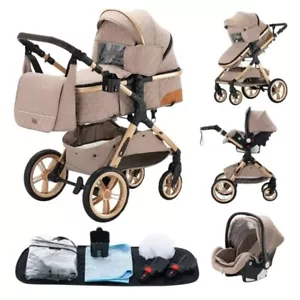 Passeggino trio 3in1 baby carrozzina ovetto bambini neonati vari colori leggero - Foto 1 di 15