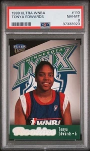 1999 Ultra WNBA Tonya Edwards Rookie PSA 8 Tennessee Lady Vols Volunteers - Picture 1 of 2