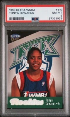 1999 Ultra WNBA Tonya Edwards Rookie PSA 8 Tennessee Lady Vols Volunteers - Image 1 of 2