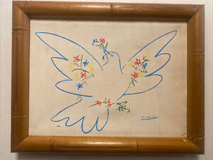 Vintage Pablo Picasso “Dove of  Spring “  LITHOGRAPH PRINT  BY LAMBERT STUDIOS