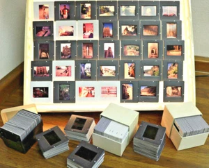 Konvolut Vintage Farbe 35mm Dias Frankreich Kathedrale Boote Ruinen Akkordeon YX - Bild 1 von 11