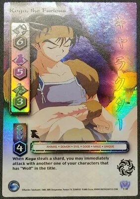 Inuyasha Jaki Ultra Rare Koga, The Furious 118 TCG CCG - Image 1 of 2