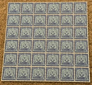 NE PLUS ULTRA Blotter Art Print on Blue Paper Metallic Ink Jon Blackburn 2000s - Picture 1 of 4