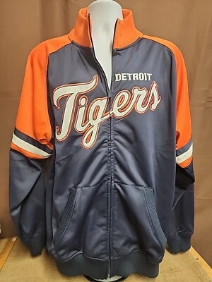 Stitches DETROIT TIGERS Mens Full Zip Track Jacket Size X- Large Embroidered  - Image 1 of 4