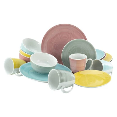 CreaTable 23585 PASTELLO Geschirrset 4 Personen Kombiservice 16tlg. Porzellan - Bild 1 von 4