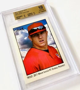2011 Tristar Obak Mike Trout #MT2 Rookie Card #/300 BGS 10 and .5 to Black Label - Picture 1 of 2