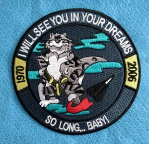 US Navy F-14 FIGHTER JET NAVY TOMCAT Military Patch See You In Your Dreams - Picture 1 of 5