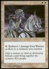 MTG magic cards 2x x2 Light Play, English Warrior en-Kor Stronghold