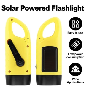 Portable Hand Crank Dynamo Solar Led Light Camping Powered String Lights Torch - Picture 1 of 12