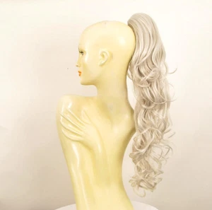 Extension Posticcio coda di cavallo ricci 65 cm bianco ref 6 en 60 peruk - Picture 1 of 8