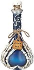 Pacific Giftware Blue Silver Drink Me Potion Skeleton Hand Bottle Gothic Decor