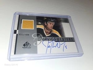 2001-02 Upper Deck SP Game Used- Joe Thornton- Inked Sweaters Auto (AU) /100 - Picture 1 of 9
