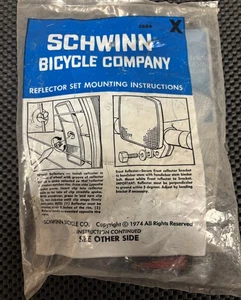 NOS 70er Jahre SCHWINN REFLEKTOR SET - Bild 1 von 3