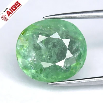 💎 Turmalina tipo Paraiba verde natural ovalada de 4,61 quilates certificada AIGS Mozambique Foto 1 de 4