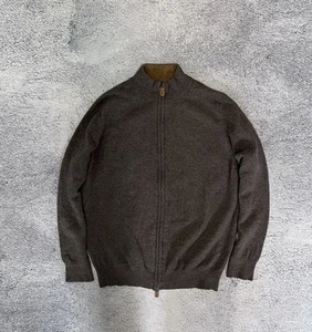 William Lockie Men’s Sweater Full Zip Jacket 100% Geelong Lambswool Size 56 - Picture 1 of 11