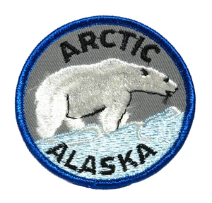 ARTIC ALASKA Oso Polar Bordado Coser en Parche Recuerdo Viaje Años 70 Nuevo de Lote Antiguo 3" - Imagen 1 de 8