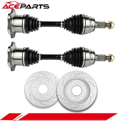 Eje delantero CV + discos de freno rotores para GMC Yukon XL 1500 2000-06 4,8 L 5,3 L 6,0 L Foto 1 de 4