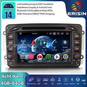 DAB+Android 14 Autoradio GPS CarPlay Mercedes C/CLK/G Klasse W203 W209 W639 W463 - Bild 1 von 21