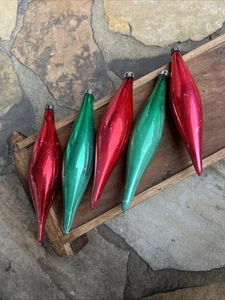 DE COLECCIÓN 1930-40 POLONIA Acanalado ICLE LÁGRIMA VIDRIO Adornos de Navidad Lote 5 - Imagen 1 de 11