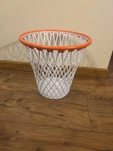Basketballnetz Mülleimer Abfalleimer Papierkorb weiß orange 12,5" Papierkorb - Bild 1 von 4