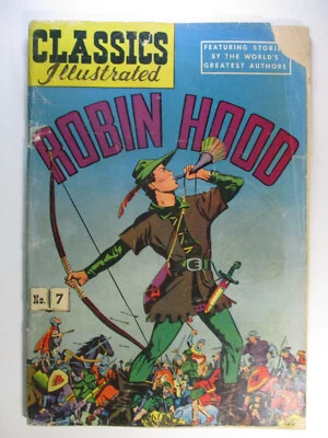 Classics Illustrated #7 Robin Hood, HRN 64, Good, 2.0 (C), White Pages - Image 1 of 4