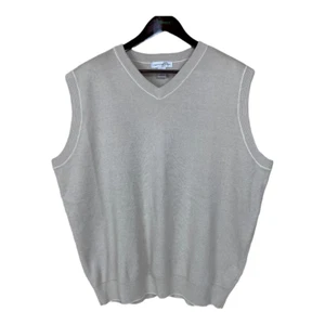 Cypress Links TALL MAN Pullover hellbraun & weiß Sweater Weste Baumwolle - XLT XL Tall - Bild 1 von 8