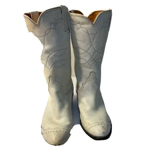 Justin Damenstiefel Größe 6 1/2A weiß (bin 107) - Bild 1 von 10