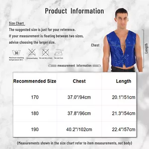 Men Women Sleeveless Waistcoats Stylish Sequin Jacket for Disco Carnival Party - Picture 1 of 83