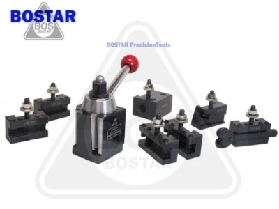 BOSTAR BXA 250-222 Wedge Type Tool Post, Tool Holder Set for Lathe10 - 15" , 9PC