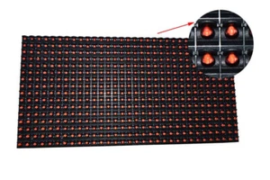 16x32cm (6.3inX12.6in) P10 single red LED Display Board Module - Picture 1 of 12