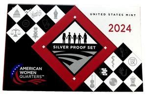 2024 S American Women Quarters Silver Proof Set Complete with COA & Box - Picture 1 of 4