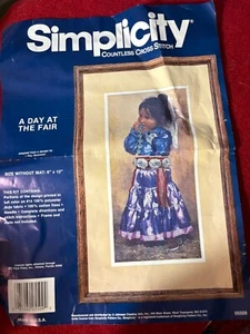 Simplicity countless cross stitch "A day at the fair" used 6" by 12" USA - Picture 1 of 7