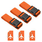 3 Set Luggage Strap with Luggage Tag Loop 78"x2", Orange