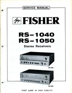Vintage Fisher Service Manual Stereo Receiver Model RS-1040, RS-1050 - Bild 1 von 3