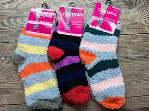 Stocking Stuffer Super Soft Slipper Fuzzy Socks Fun Prints Warm one size NWT - Picture 1 of 4