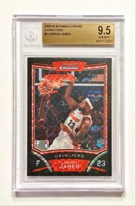 2008-09 Bowman Chrome LEBRON JAMES /299 Xfractor Refractor BGS 9.5 Gem Mint! 💎 