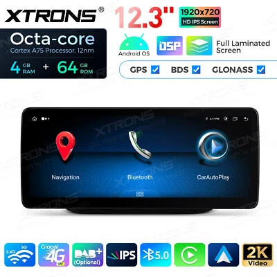 12.3" Android 14 8-Core CarPlay Car Stereo GPS For Mercedes-Benz B-W246 2016-18 - Image 1 of 4