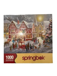NEW Springbok 2009 Christmas Festival de Noel Jigsaw Puzzle 1000 Pieces - Picture 1 of 4