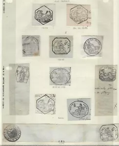FRANCE 1700-1800 FIRST REPUBLIC COLLECTION OF 18 EARLY REVENUE SEALS - Picture 1 of 2