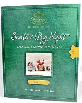 Hallmark 2002 JUEGO DE 4 PIEZAS - SANTA'S BIG NIGHT - EXCLUSIVO PARA MIEMBROS KOC recuerdo sin usar, en caja Foto 1 de 4