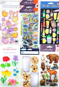 Stickers Clear Sticko & Other Brands Sets Scrapbooking Paper Crafts Lot of 7 - Picture 1 of 18
