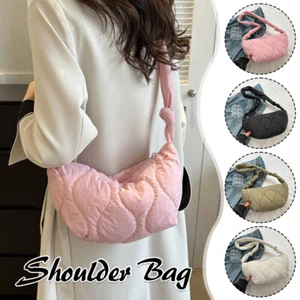 Gepolsterte Schultertasche Daunen Baumwolle Beuteltasche Handtasche Gesteppt Tasche Crossbody - Bild 1 von 25